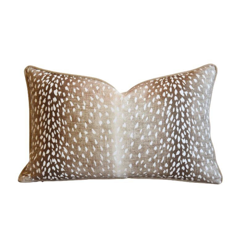 Antelope Deer Fawn Linen & Velvet Pillow