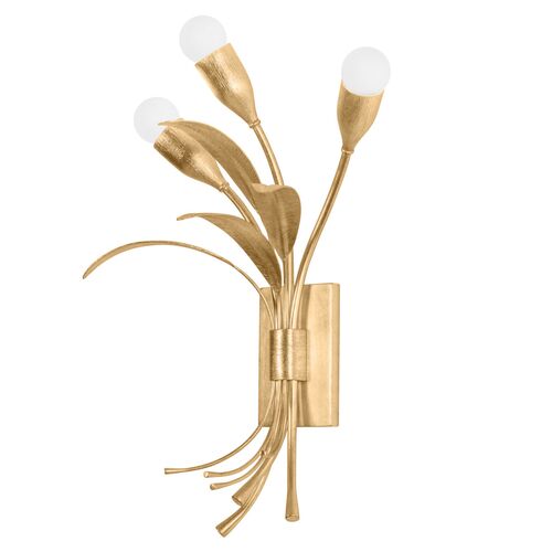 Ysella Wall Sconce, Vintage Gold Leaf
