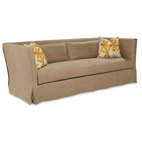 Shelter Slipcovered Sofa, Tan Linen~P77609595
