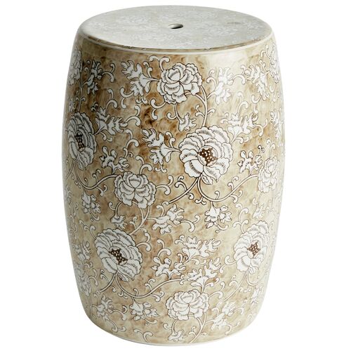 Province Lotus Garden Stool, Taupe Province Lotus Garden Stool, Taupe