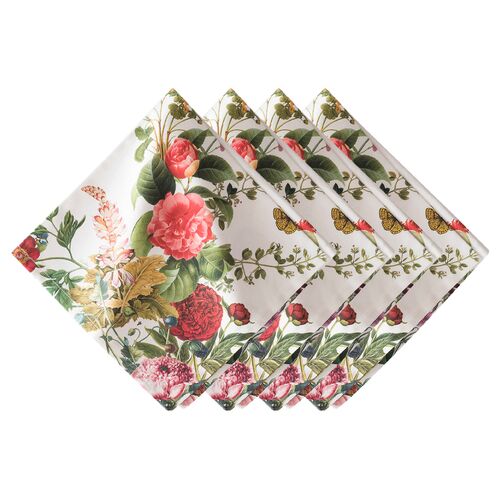 S/4 Field of Flowers Napkins, Multi