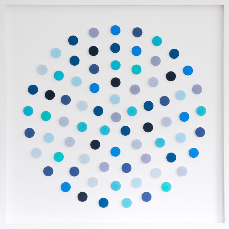 Dawn Wolfe, Blue Dot Circle Collage