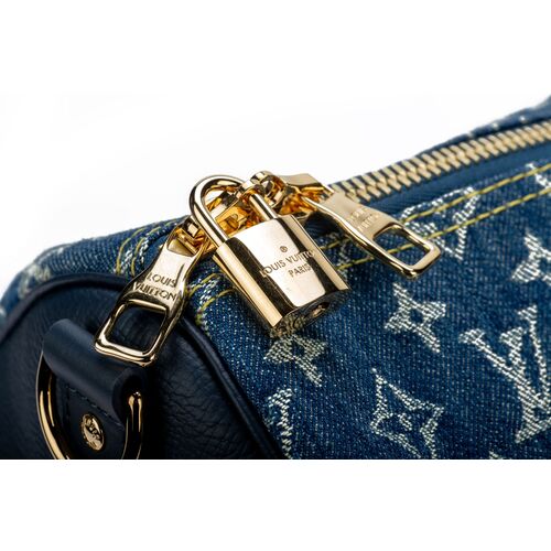 Louis Vuitton Keepall Bandouliere Bag Monogram Denim 50 Blue