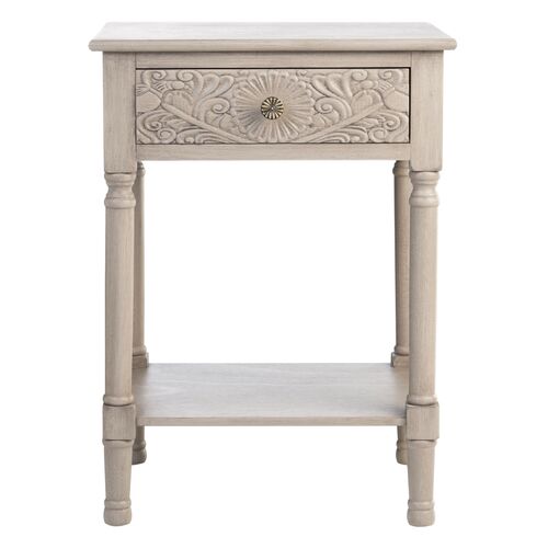 Tyson 1-Drawer Accent Table, Greige~P77648068
