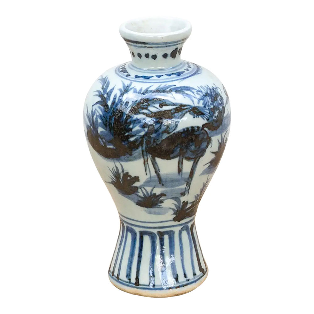 Rich Cobalt Blue & White Porcelain Vase~P77751927