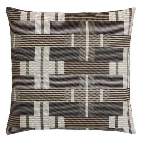 Hawke Woven Geomtric Plllow, Charcoal