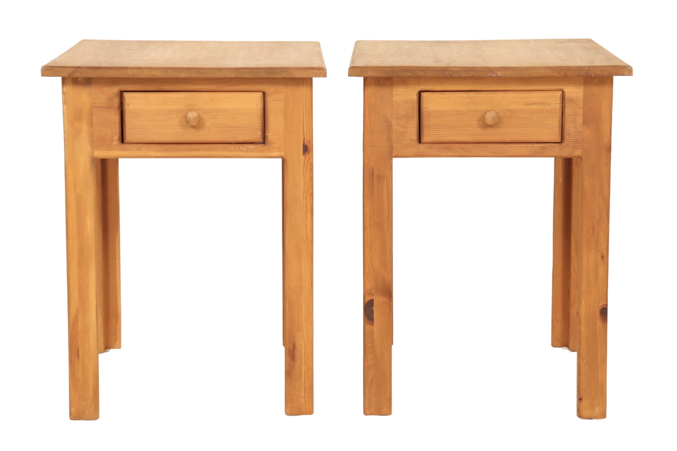 Craftsman Pine Side Tables - a Pair~P77665883