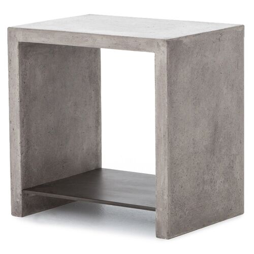 Ryder Concrete End Table, Dark Grey~P77599986