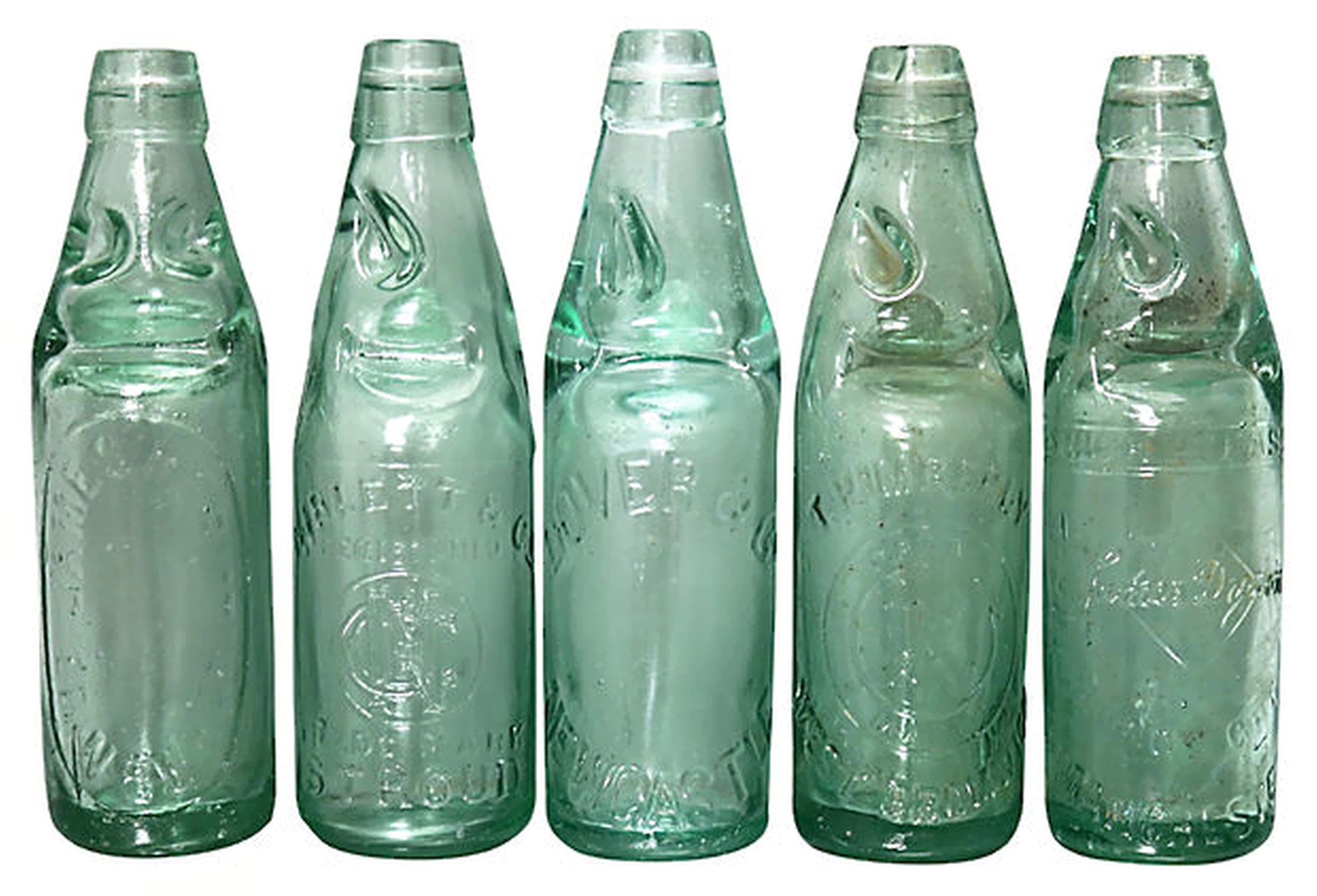 Antique Codd-Neck Soda Bottles, S/5~P77584732