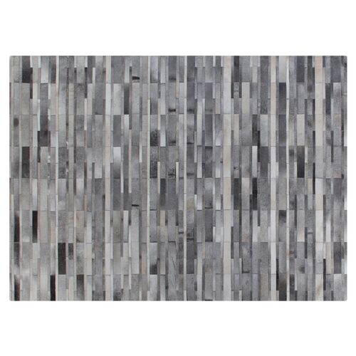 Stitched Tile Hide Rug, Gray Stitched Tile Hide Rug, Gray~P76078315