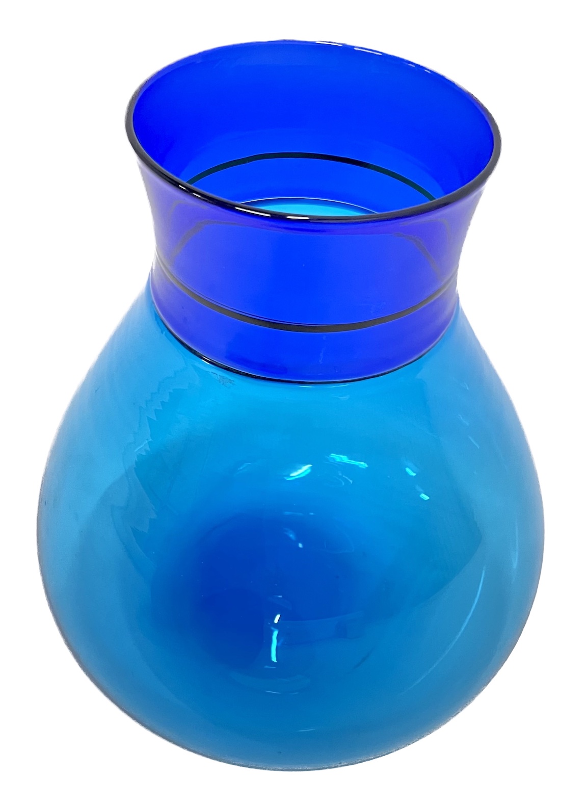 Italian Venini Blue Glass Vase~P77684270
