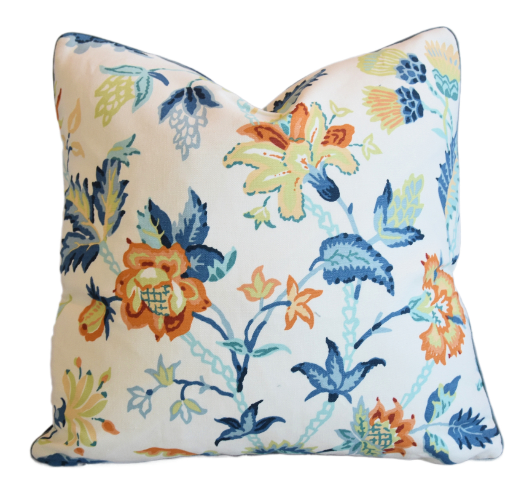 Schumacher Alana Floral Vine Pillow