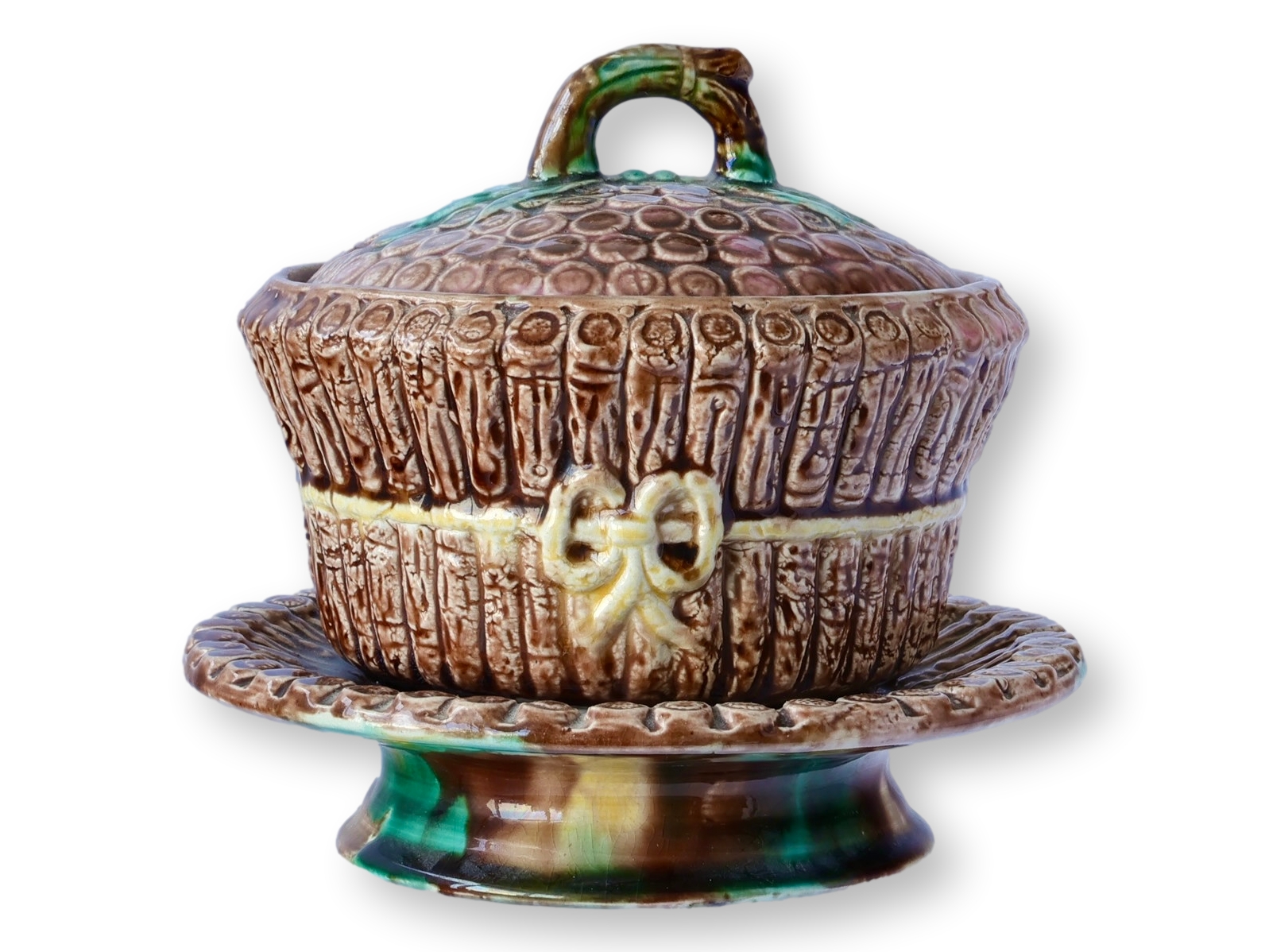 Rare English Majolica Footed Tureen~P77719652