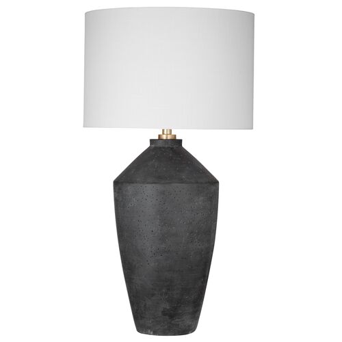 Maria Cement Table Lamp, Matte Black