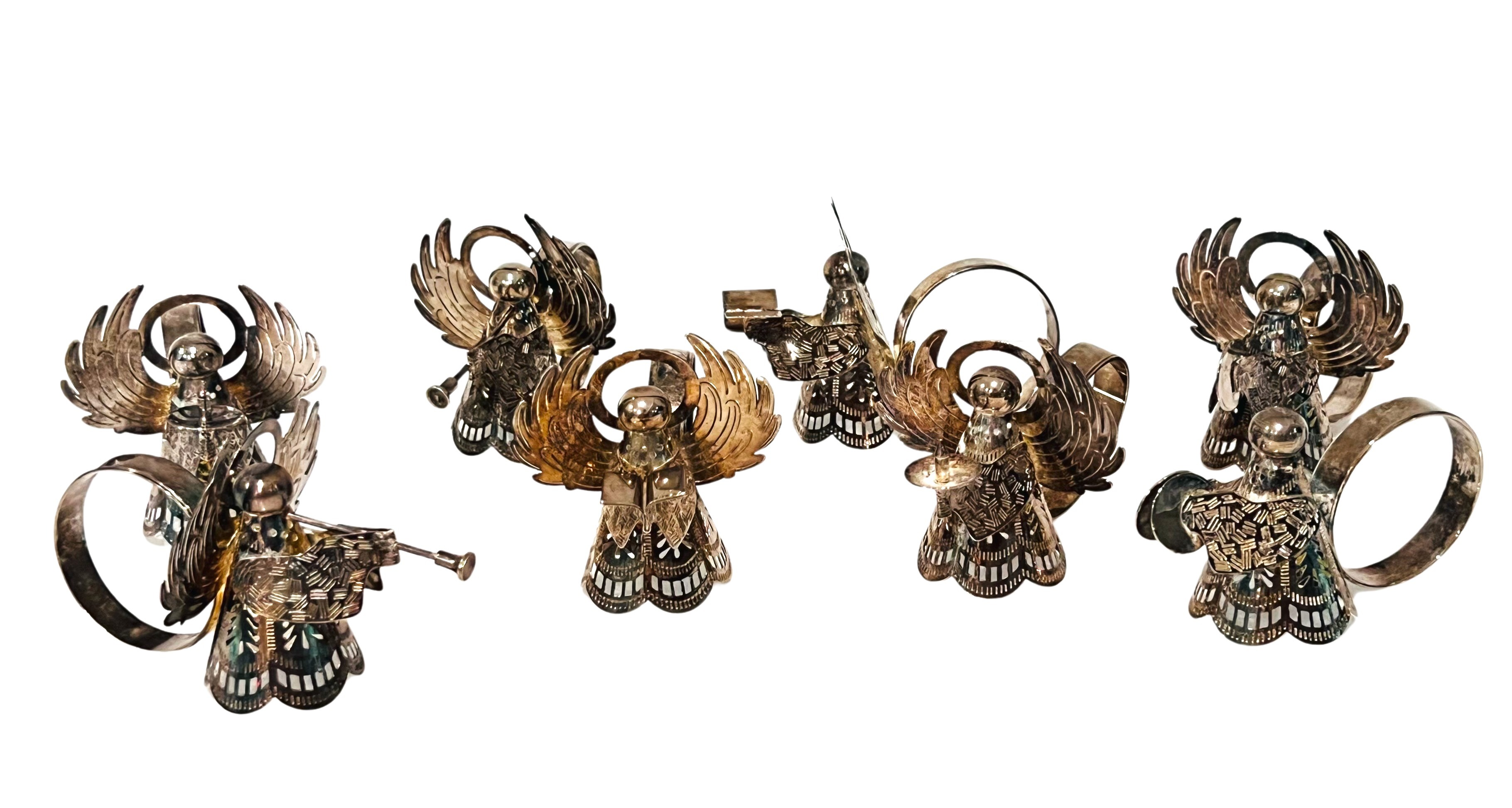 Silverplate Angels Napkin Rings, S/8~P77711305
