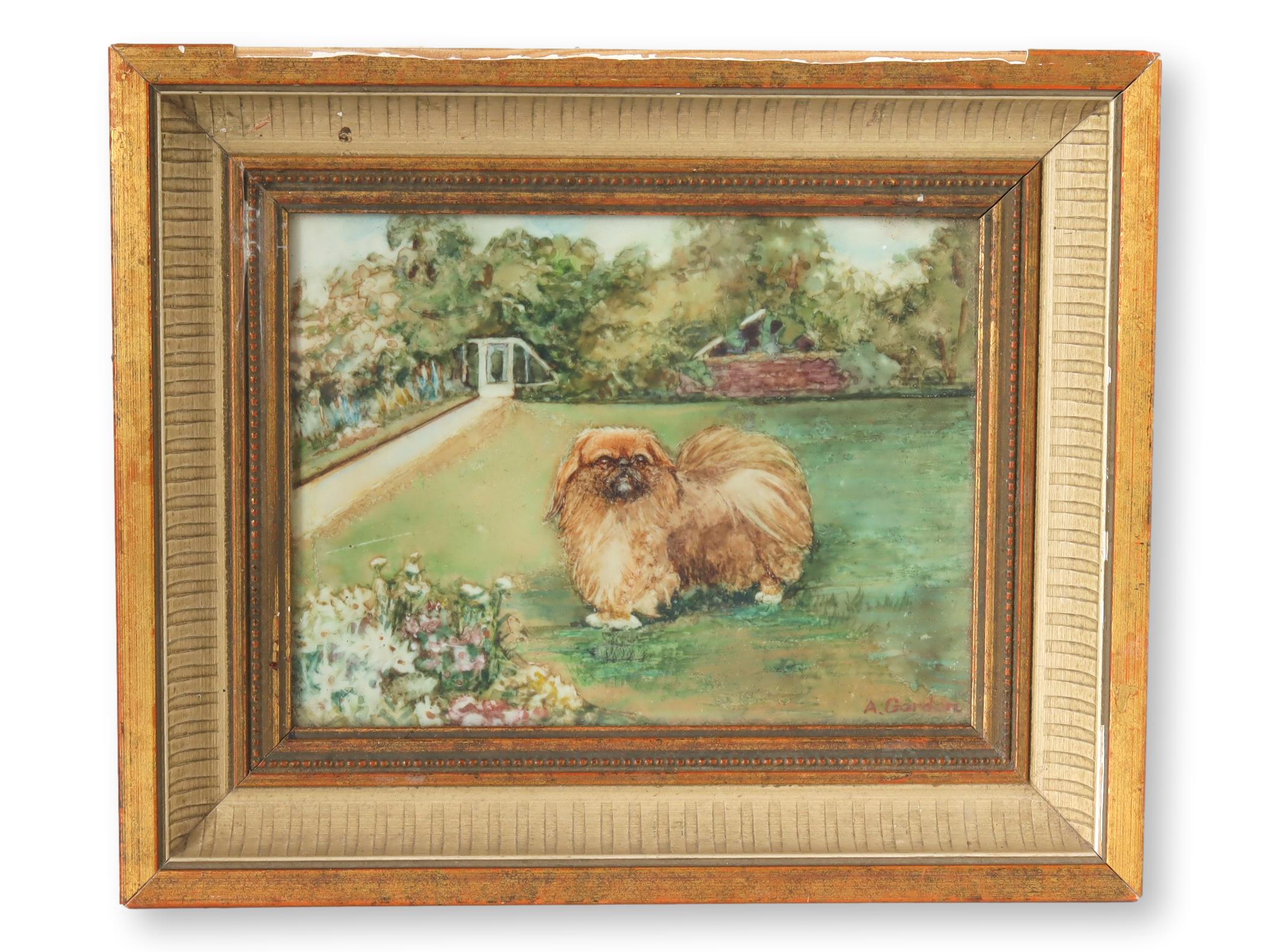 1920s Watercolor of a Pekinese Dog~P77688512