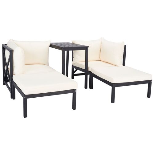 Xerxes 5 Pc Outdoor Acacia Lounge Set