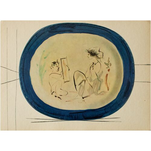 1955 Picasso, Print of Ceramic Plate N7~P77660530