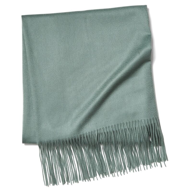 Solid Cashmere Throw, Spa Green