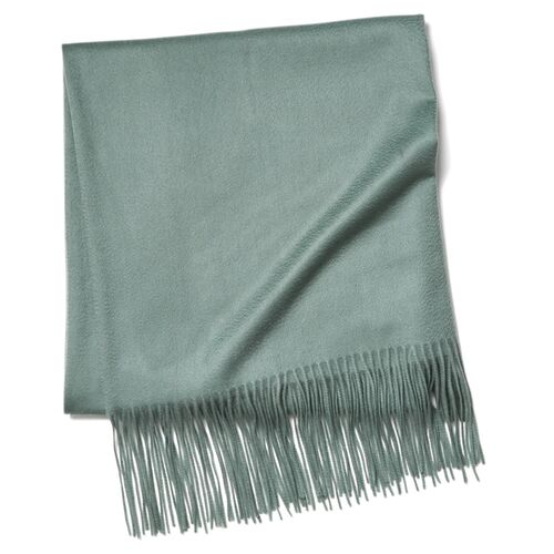Solid Cashmere Throw, Spa Green~P75077784