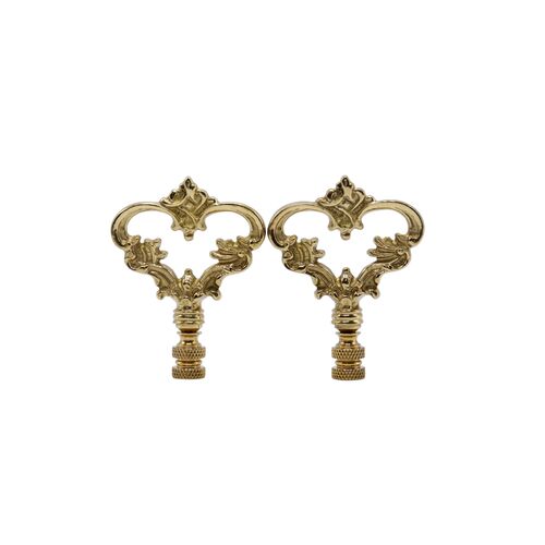 Neoclassical Brass Lamp Finials - a Pair~P77611883