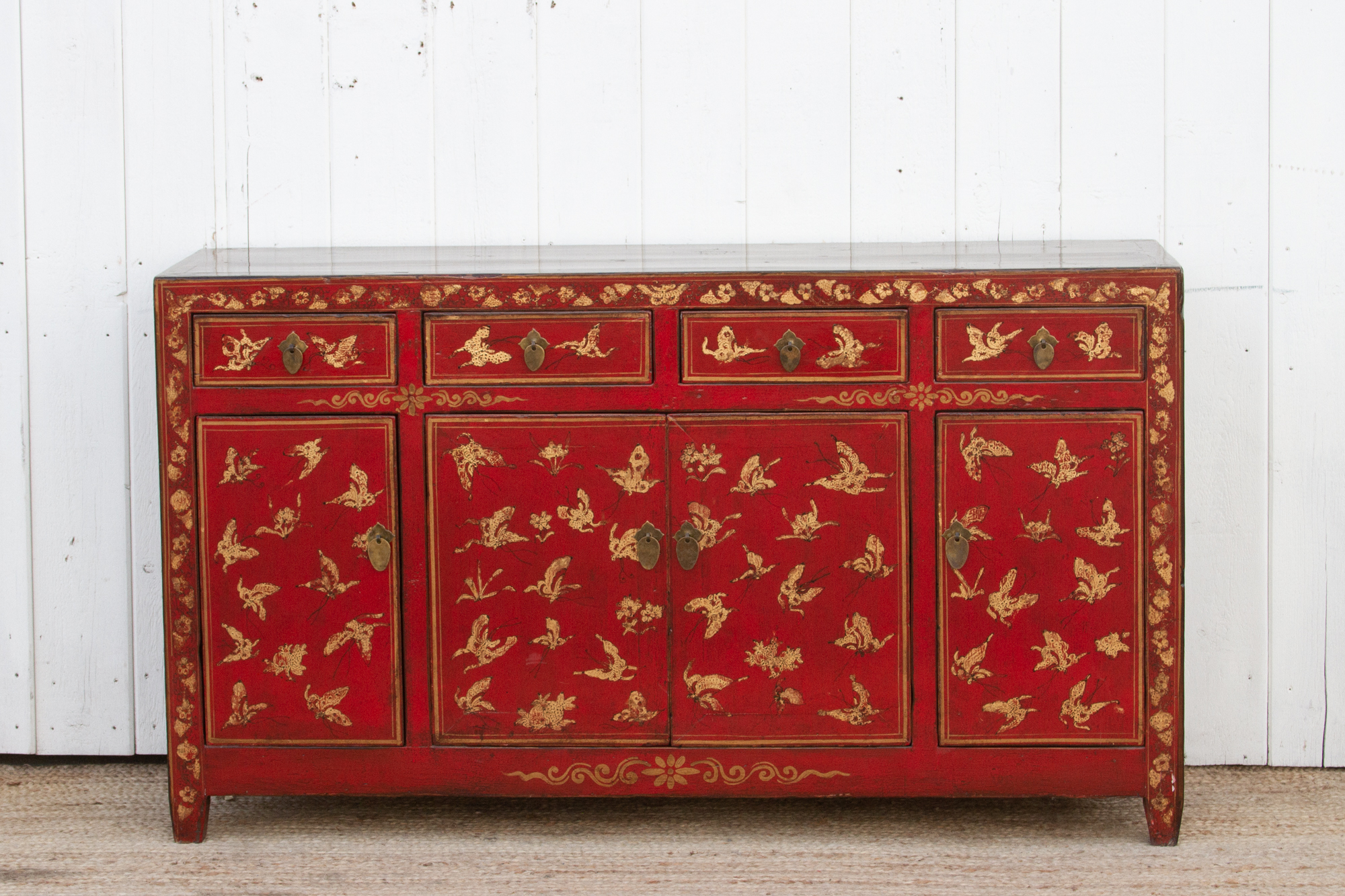 Vintage Painted Butterfly Credenza~P77688500