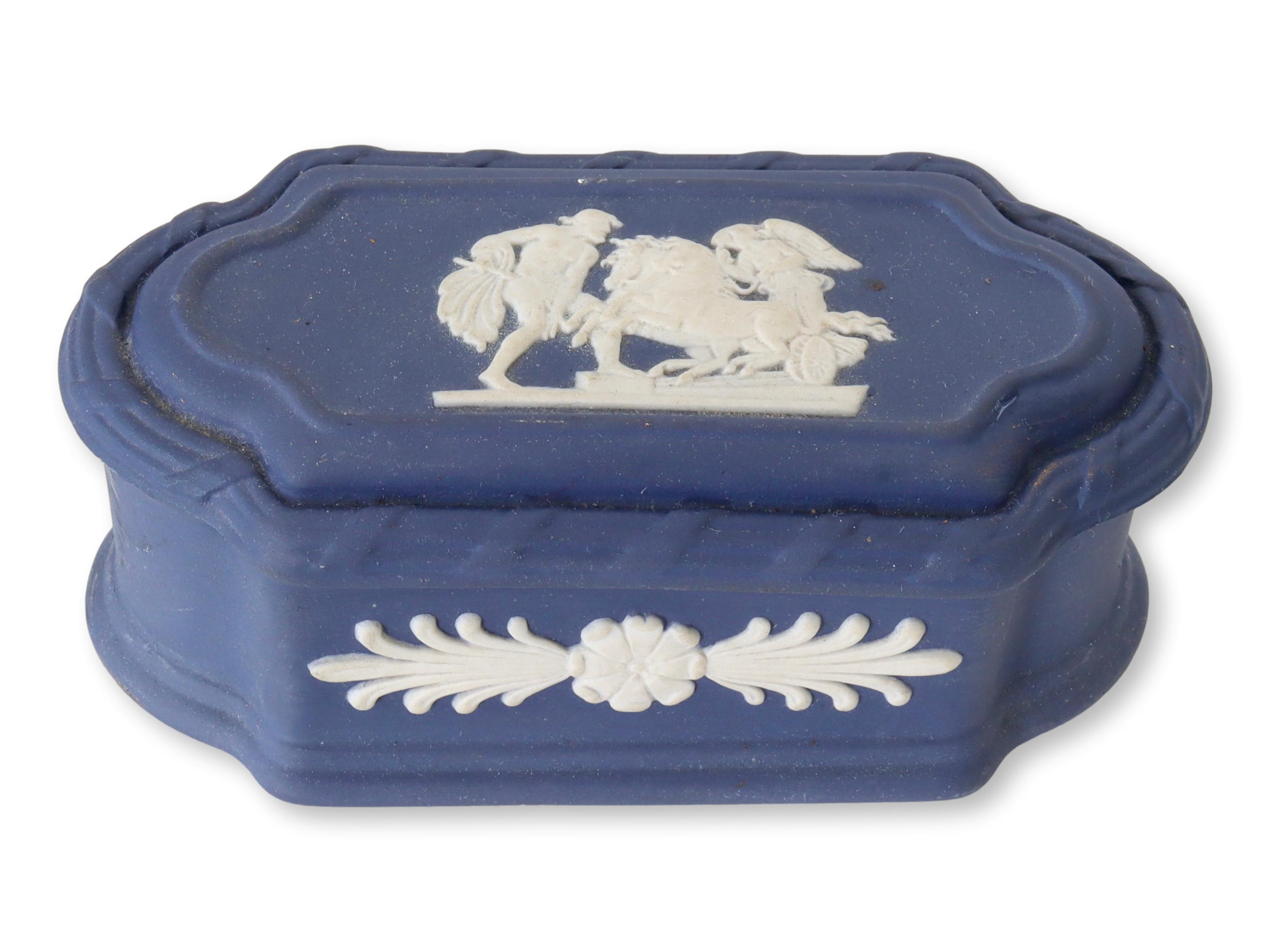 Cobalt Wedgwood Jasperware Match Box~P77689927