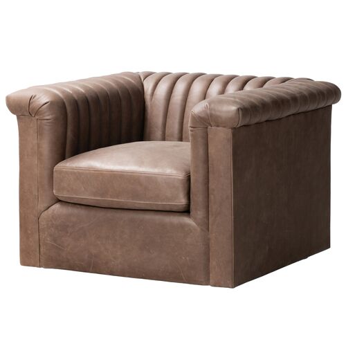 Gloria Leather Swivel Chair