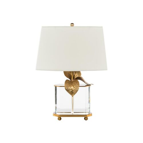 Cattleya Crystal Table Lamp, Clear/Brass~P77402201