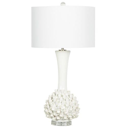 Lydia Ceramic Table Lamp, White