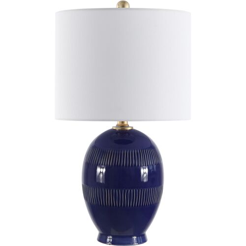 Linn Ceramic Table Lamp, Royal Blue Crackle~P77643722