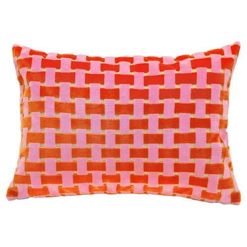 Gwen 16x24 Velvet Pillow, Pink~P77232949