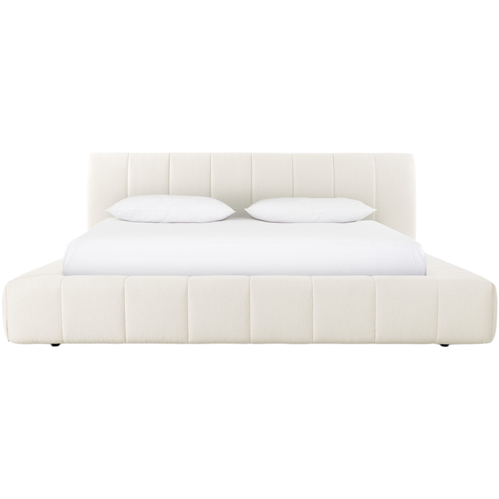 Zenth Channeled Boucle Bed, Performance Fayette Cloud
