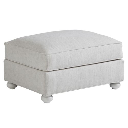 Coral Gables Ottoman, White