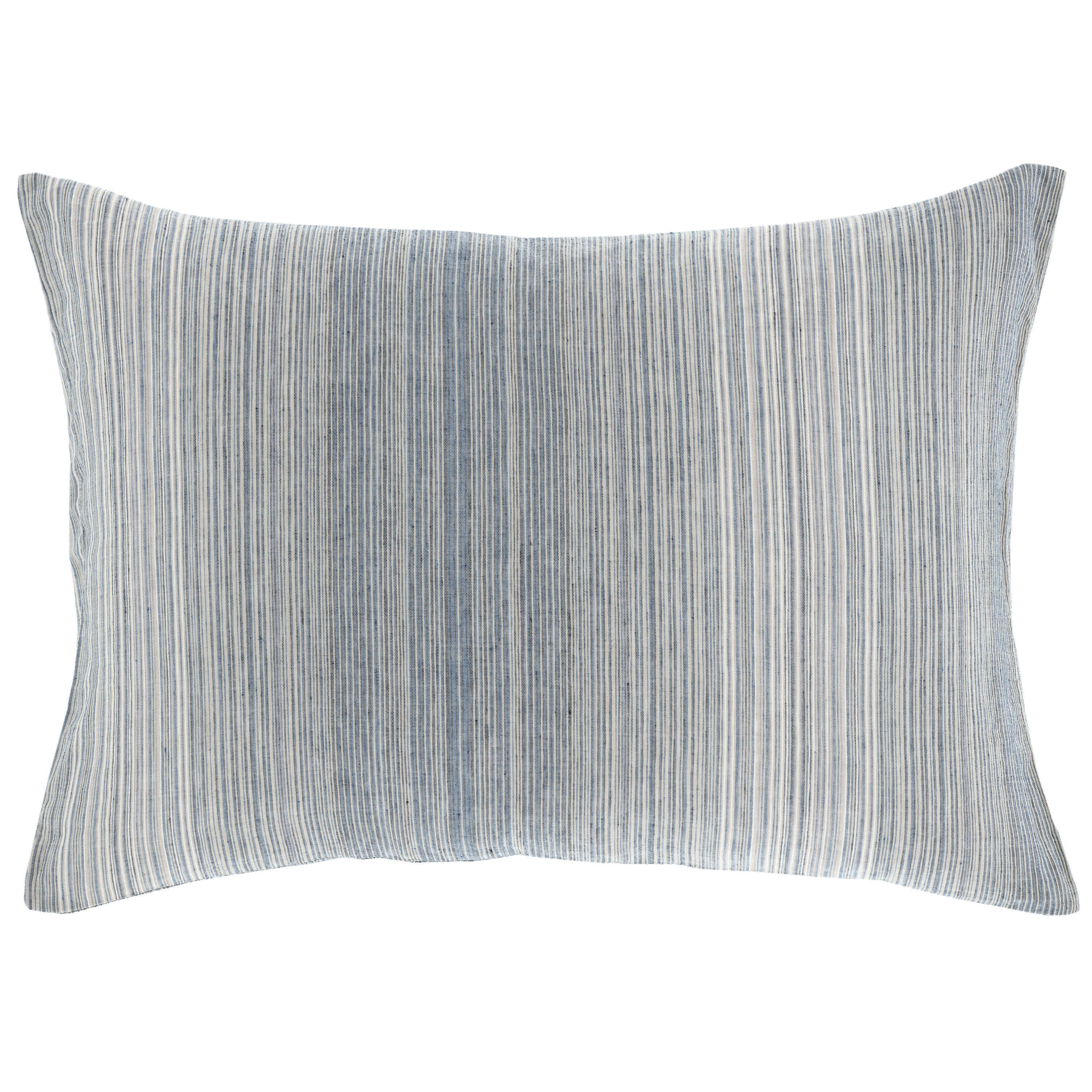 Sterling Stripe Linen Sham, Blue Sterling Stripe Linen Sham, Blue