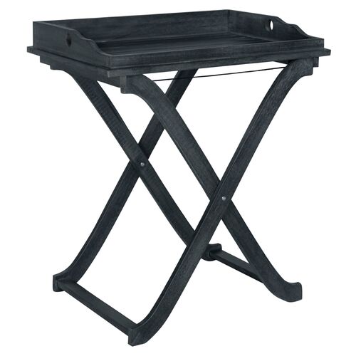 Covina Tray Side Table, Dark Slate Gray~P77446510