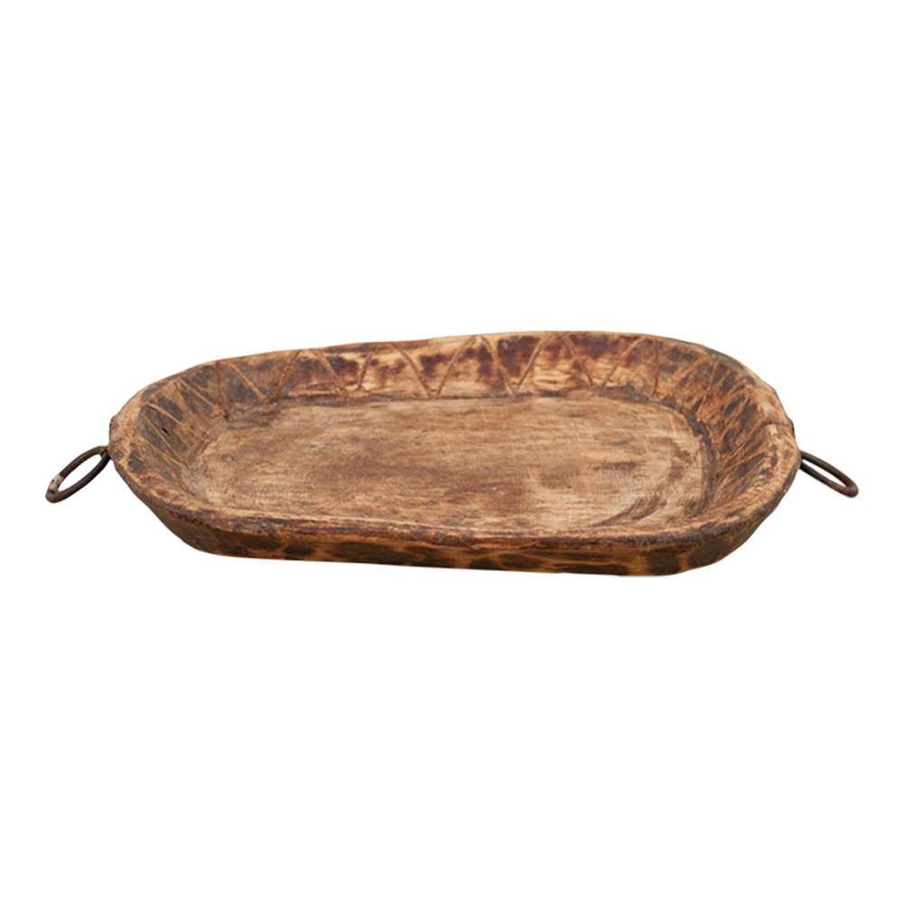 Oval Tribal Carved Wood Bowl~P77663449