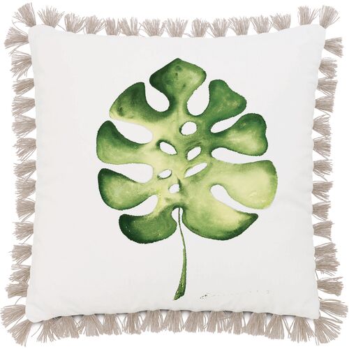 Pinatte 20x20 Outdoor Pillow, Green/White~P77646563