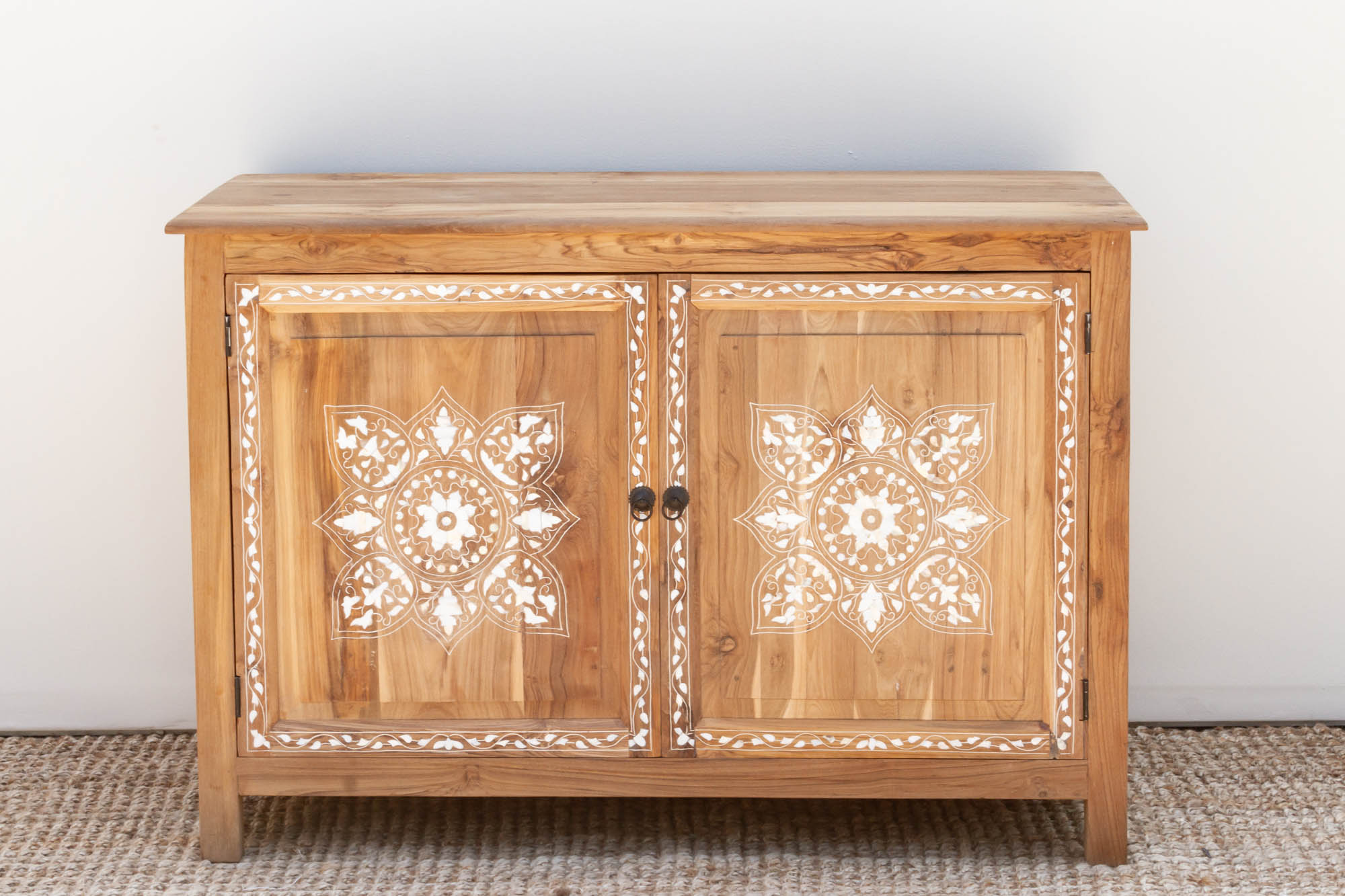 Bleached Damascus Inlay Buffet Cabinet~P77698702
