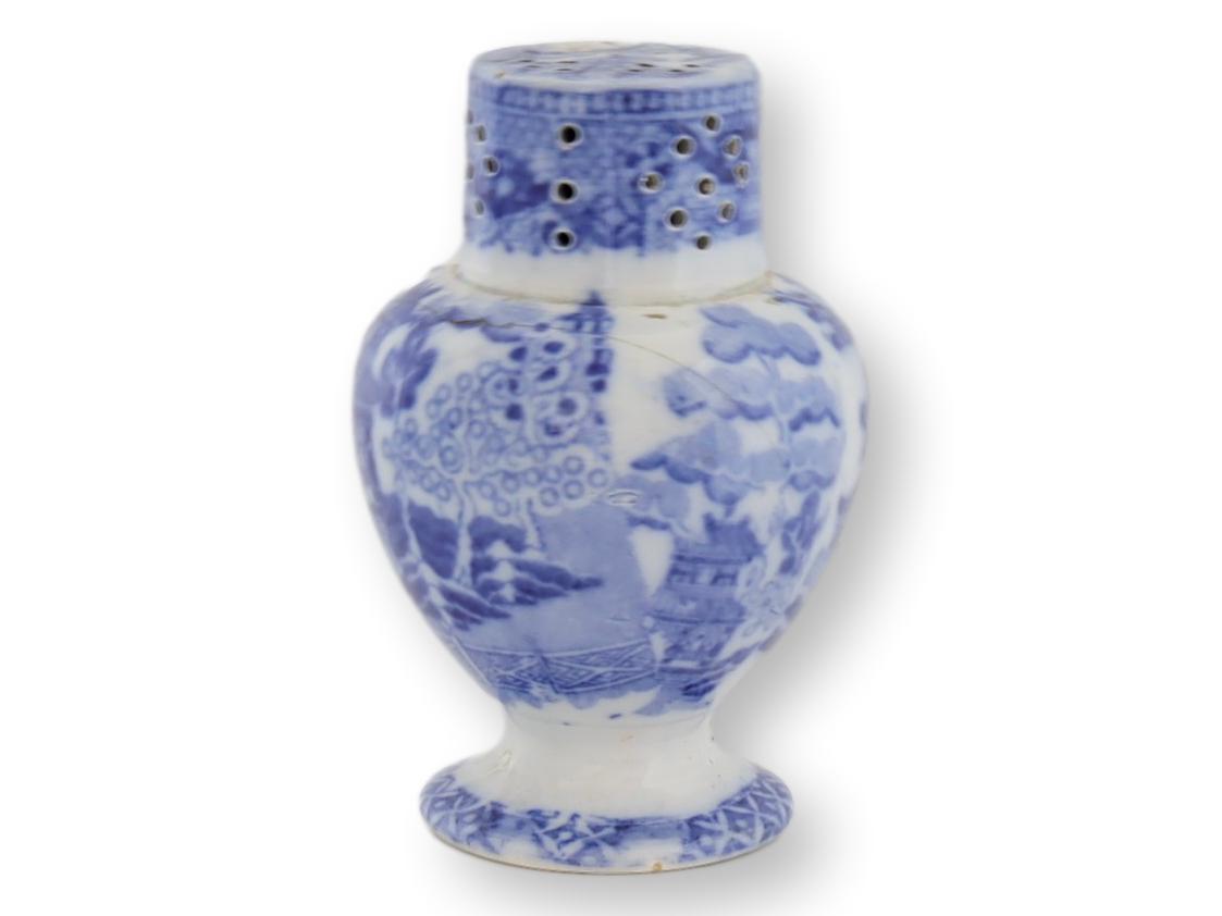 Victorian Pearlware Willow Pepper Pot~P77689102