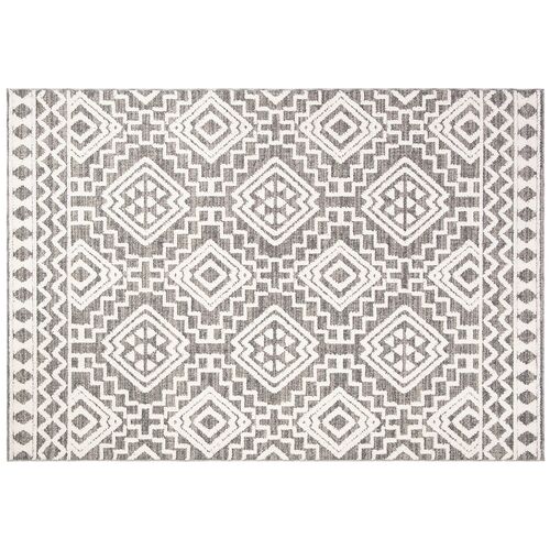 Global Design Collection Outdoor Rug, Gray/Ivory~P111124309