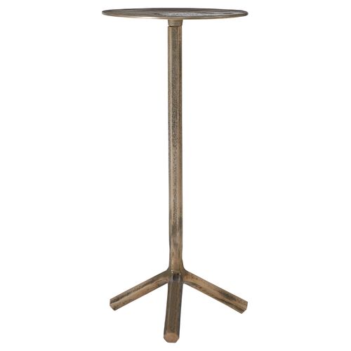 Zaya Side Table, Antique Brass Finish Zaya Side Table, Antique Brass Finish