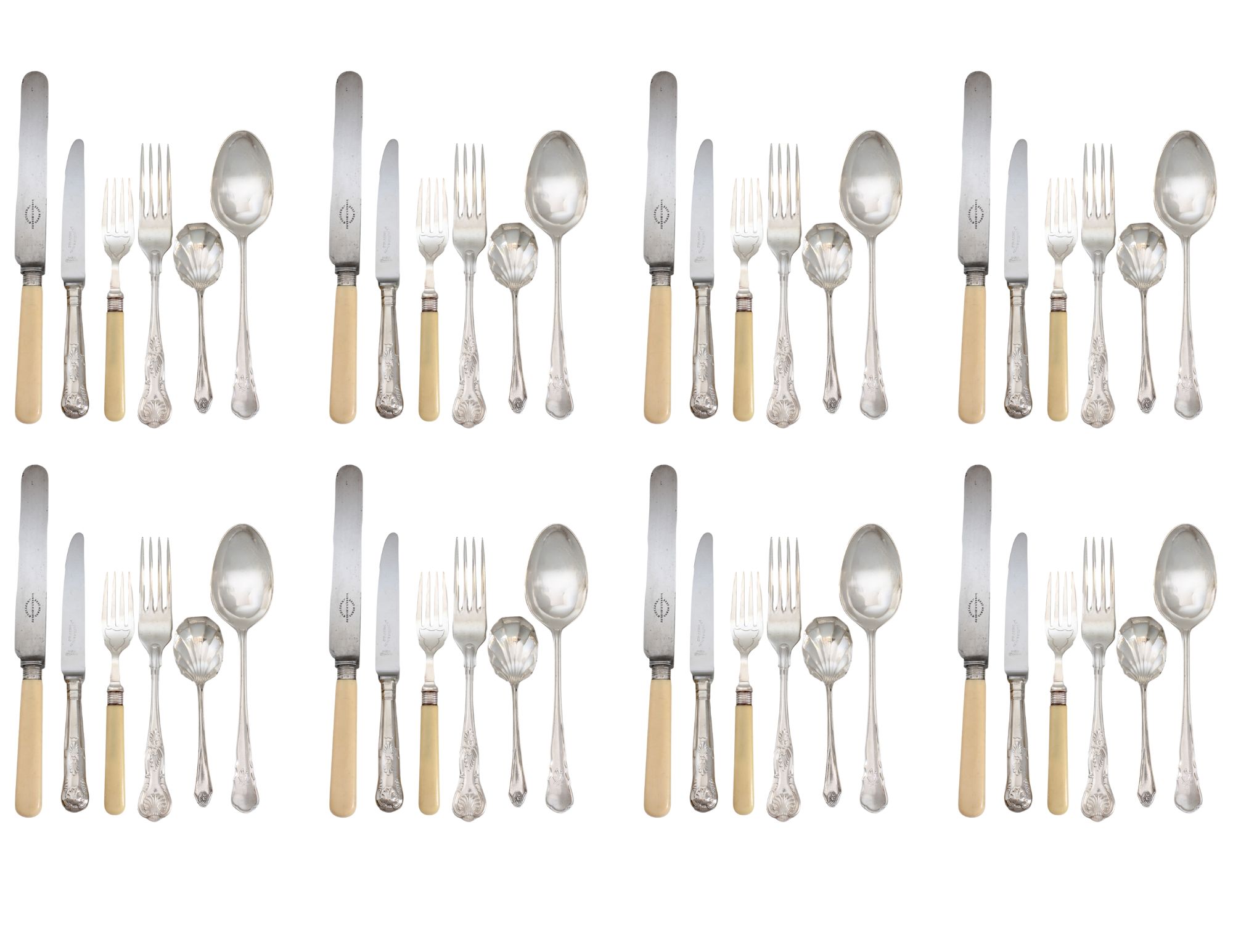 Mixed English Flatware, Svc. for 8~P77702111