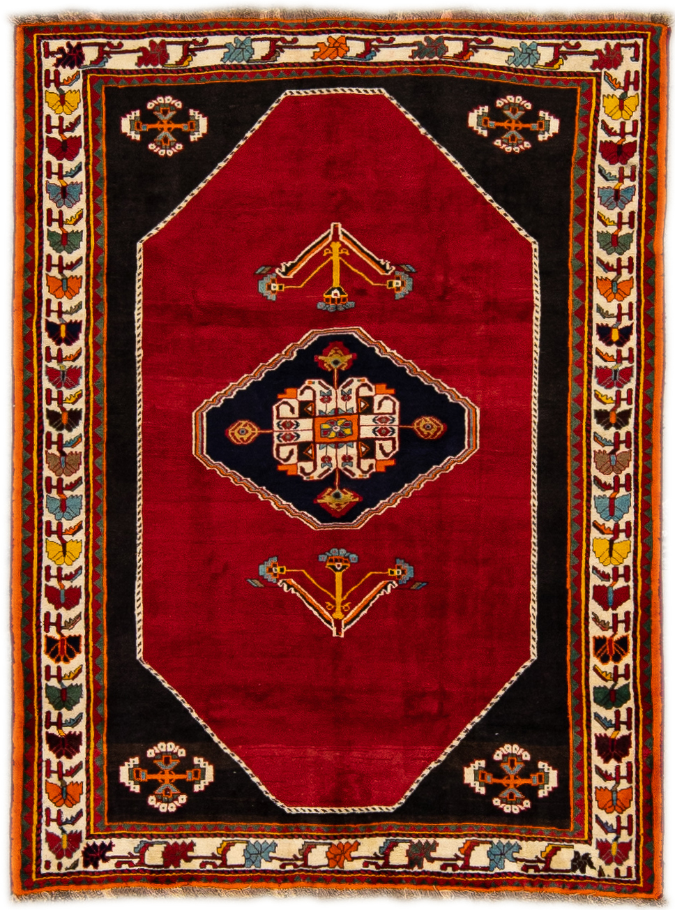 Shiraz Red Persian Wool Rug~P77646728