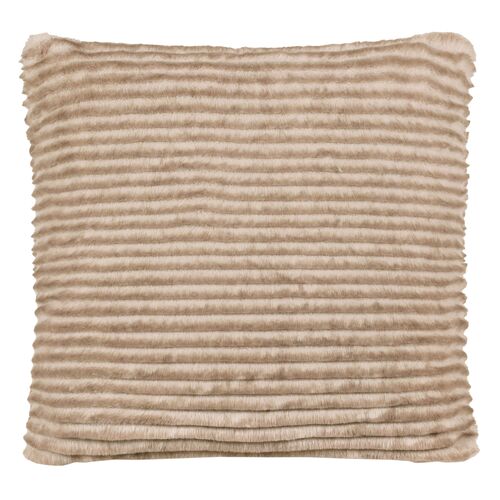Candy Faux Fur Pillow, Tan