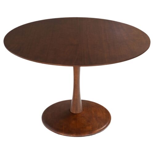 Meralen 47" Round Dining Table, Walnut