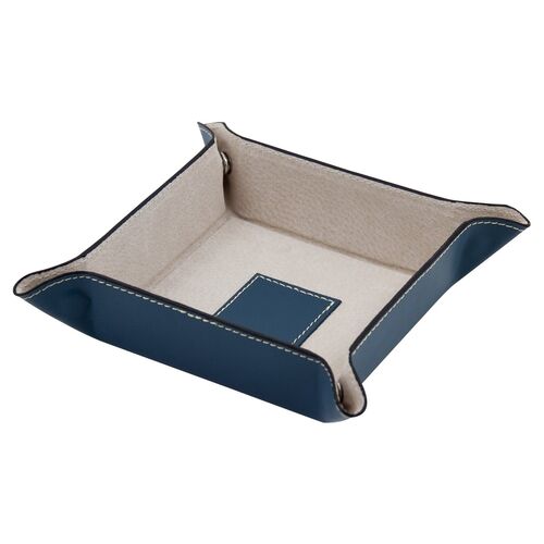 Leather Valet Tray, Blue~P76680832