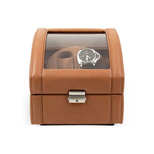 Leather Double Watch Winder, Tan~P75924856