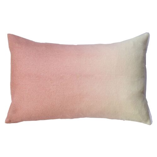 Dip-Dyed 14x20 Lumbar Pillow, Dusty Rose~P77588556