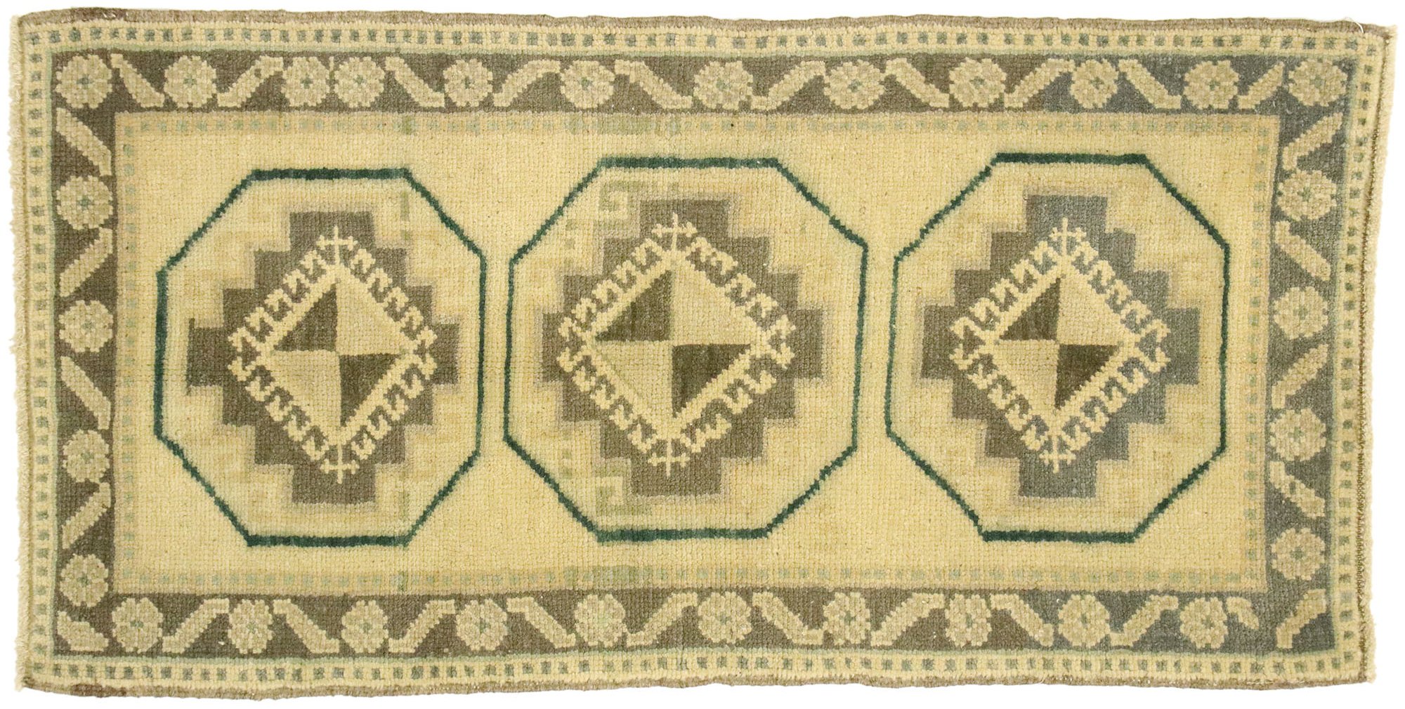 Vintage Turkish Yastik Rug, 1'7 x 3'1~P77603929
